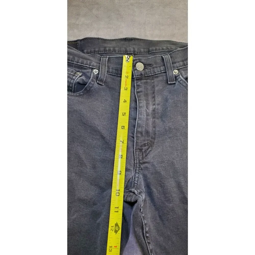 Levis 514 Black Jeans Mens Size 34x34 Slim Straight Fit Cotton Blend C24-12